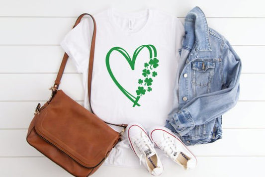 Heart with Shamrocks St. Patrick's Day T-shirt
