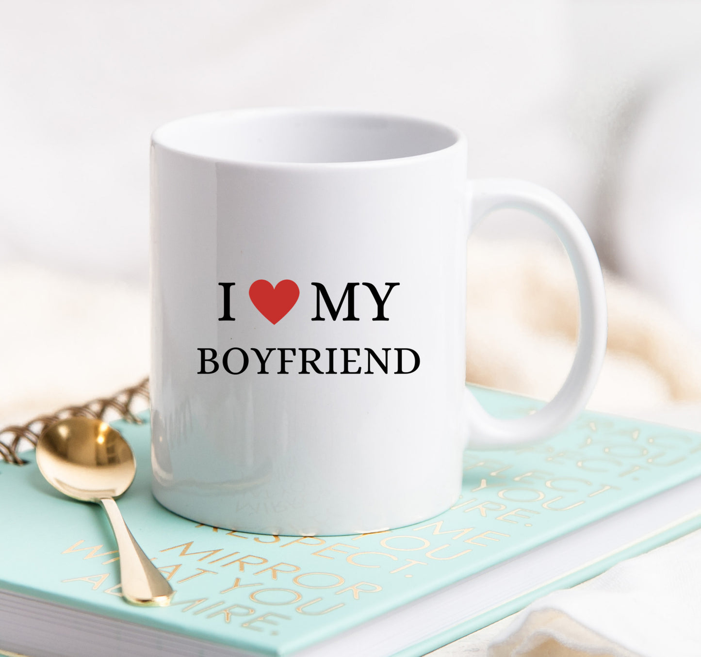 I Love My Boyfriend | I heart My Boyfriend | Coffee Cup