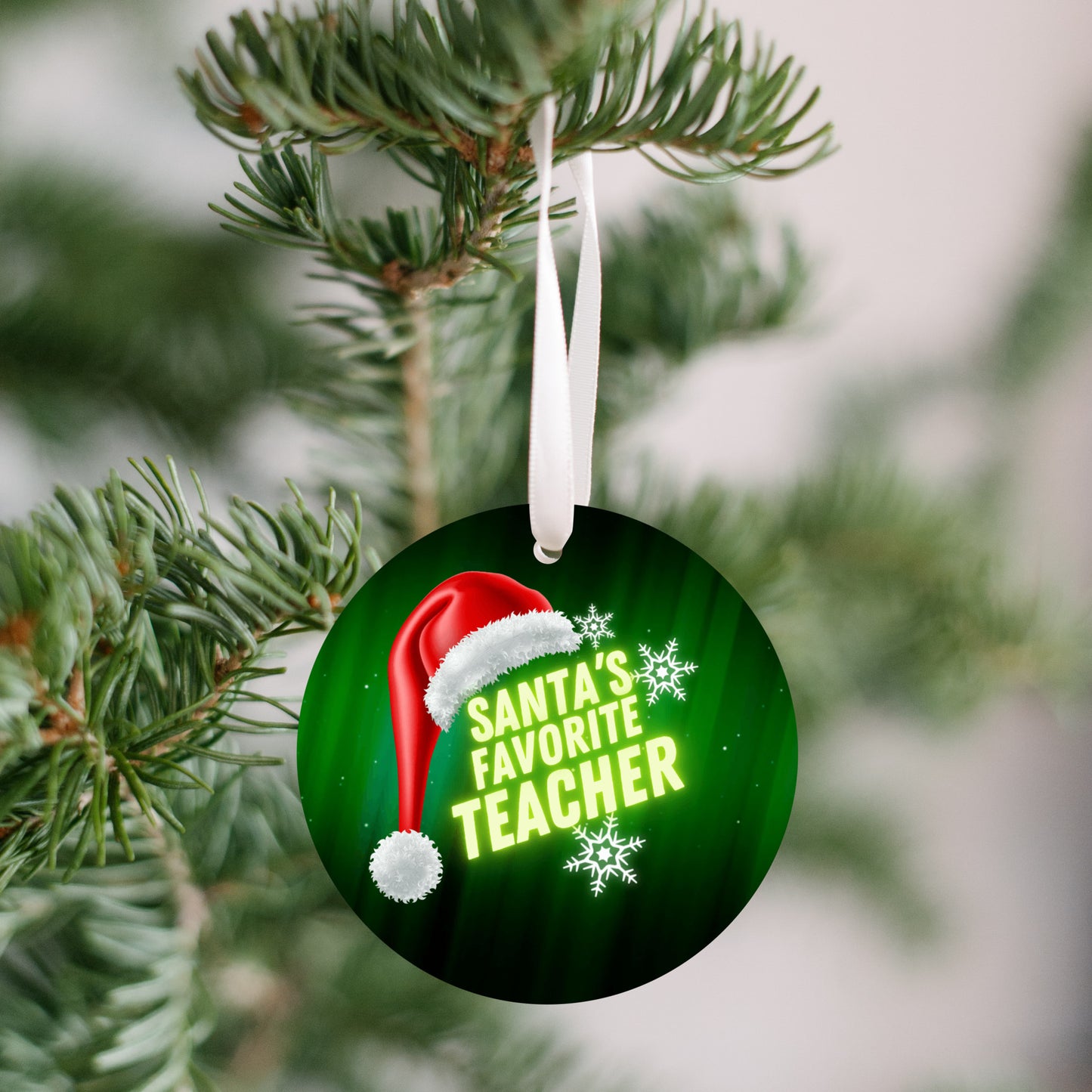 Santa’s Favorite Teacher Christmas Ornament