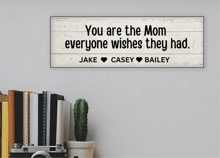 Mom everyone wishes Personalized Sign-Price includes SHIPPING!